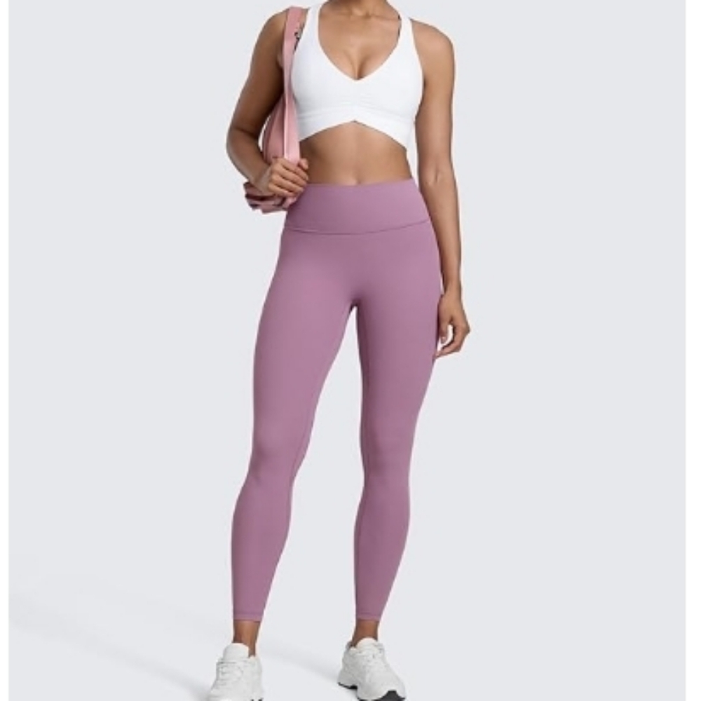 High Waisted Womens Yoga Pants Secretsculpt Workout Leggings Purple